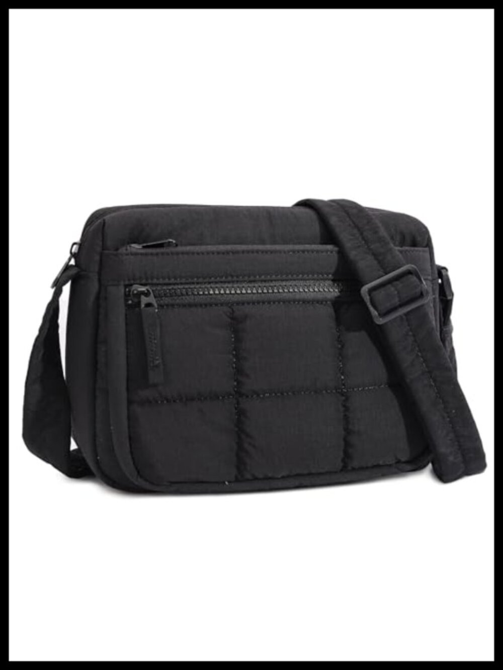 Quilted Nylon Crossbody Bag Lightweight Water-Resistant Travel Purse
